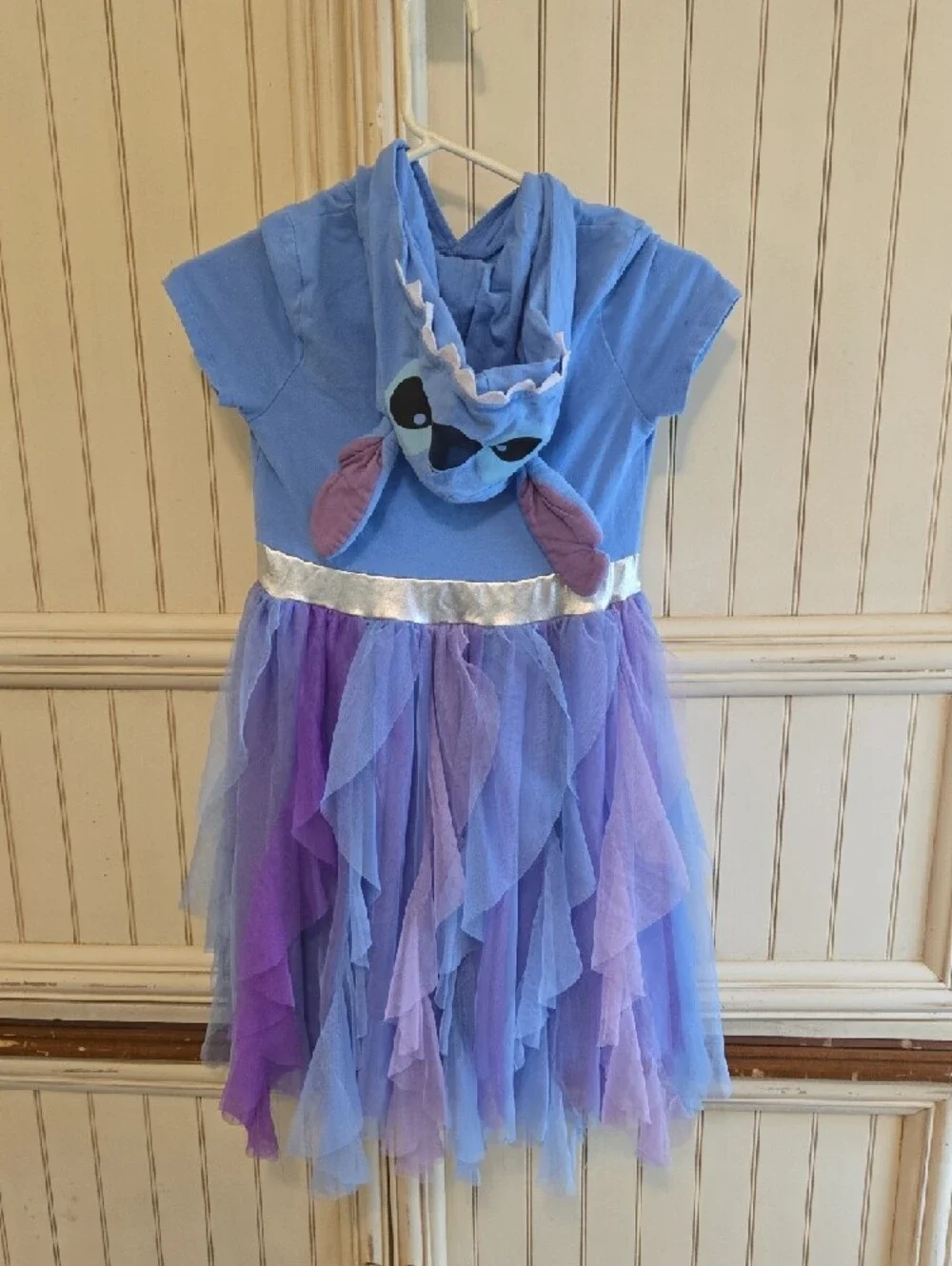 Blue & Purple Stitch Kids Costume Dress with Hood - Picture 2 of 3